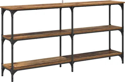 Obrázek produktu pro Konzolový stolek z regenerovaného dřeva 150 x 29 x 75 cm překližka a kov