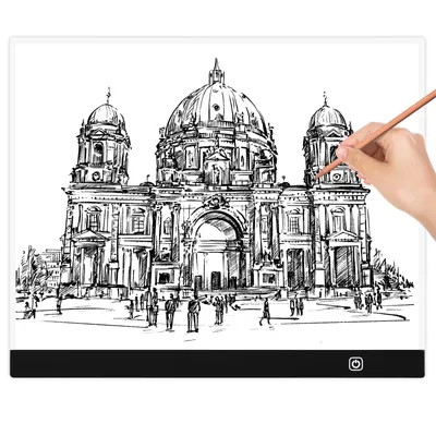 Produktbild von Led Licht Pad A3, Leuchttisch A3 Tragbare LED, Leuchttisch LED Zeichenbrett, mit Einstellbare Helligkeit