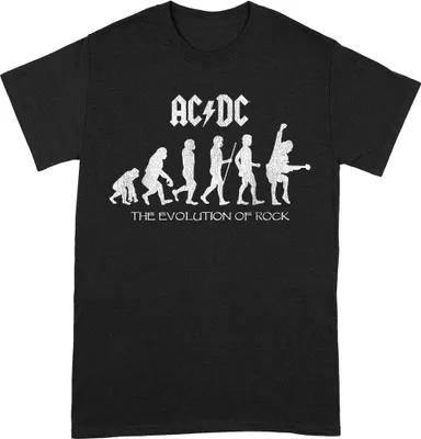 Produktbild von AC/DC - "The Evolution of Rock" T-Shirt für Herren/Damen Uni BI122 (4XL) (Schwarz)