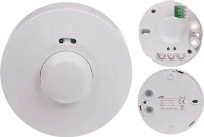 Produktbild von F&F | Mikrowellenbewegungsmelder DRM-02 - 24V AC - IP40 - Automatische Lichtsteuerung - 360° Erkennung