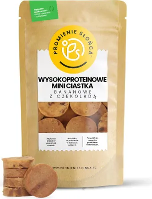Zdjęcie produktu dla Wysokoproteinowe Mini Ciastka Bananowo-Czekoladowe 200 g