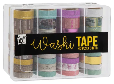 Produktbild von Creative Craft Group Washitape Set Aufbewahrungsbox 40 Rollen Basteln