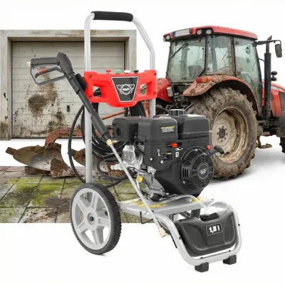 Produktbild von Hochdruckreiniger Benzin selbstansaugend HECHT 3231 | 600 l/h | 250 bar | 4,5 kW / 6 PS | 95 cm Sprühlanze mit 4 auswechselbaren Düsenvorsätzen
