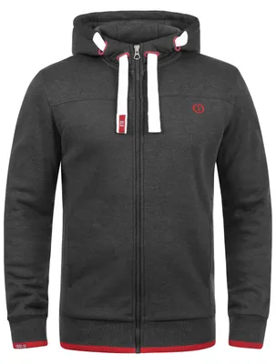 Produktbild von Solid SDBenjaminZip Herren Sweatjacke Kapuzenjacke Hoodie mit Kapuze Reißverschluss Kordelzug Baumwollmischung Regular fit
