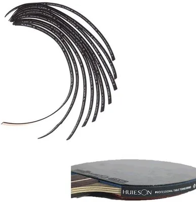 Image de 10 pièces de protection pour raquettes de tennis de table et de ping-pong - Noir