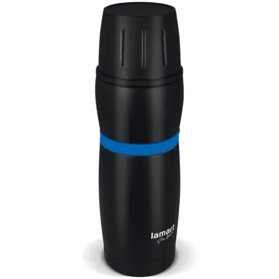 Obrázok produktu pre LAMART LT4053 Termoska, poistkový mechanizmus zabraňujúci nečakanému otvoreniu, materiál nerez, čierna, 480 ml,  priemer 8 cm, výška 25,5 cm