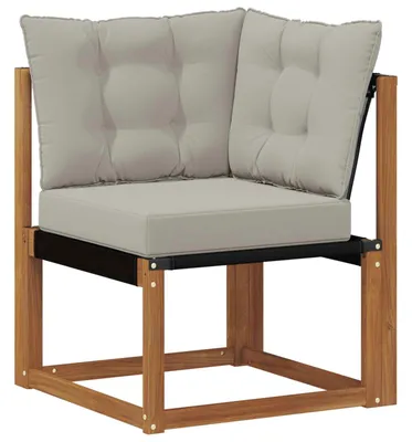 Produktbild von vidaXL Outdoor Ecksofa Massivholz Akazie und Textilene Stoff Natur