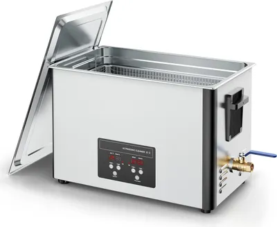 Produktbild von Ultraschallreiniger - 30 L Ultraschallbad - 40 kHz Frequenz - 480 W Leistung - Edelstahlgehäuse - Digitalanzeige - Reinigungskorb - Für Teile & Vergaser