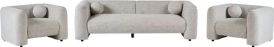 Zdjęcie produktu dla BELIANI Komplet wypoczynkowy do salonu 5-osobowy beżowy tapicerowany w stylu glam sofa fotel dodatkowe poduchy