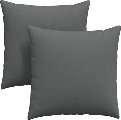 Image de vidaXL Coussin de canapé 2 pcs gris foncé 60 x 60 cm Tissu