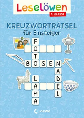 Produktbild von Leselöwen Kreuzworträtsel für Einsteiger - 1. Klasse (Himmelblau)