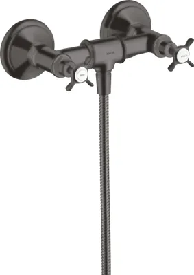 Produktbild von hansgrohe Zweigriff-Brausearmatur Axor Montreux AP, 1 Verbr., m Kreuzgr., brush. bla vc
