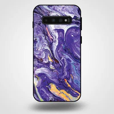 Produktbild von Smartphonica Telefon Fall für Samsung Galaxy S10 mit Marmor Druck - TPU zurück Abdeckung Fall Marmor Design - Gold lila