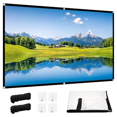 Obrázek produktu pro 120palcové HD projekční plátno – Skládací, robustní a přenosné – Vhodné pro domácí kino, kanceláře, školy a kempování