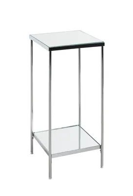 Produktbild von HAKU Blumenständer Beistelltisch chrom - Metall, Spiegel 5 mm, B/H/T: 28x66x28 cm