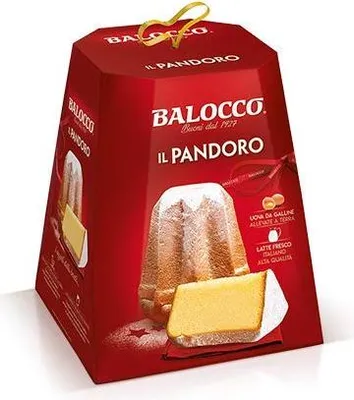Produktbild von Balocco Il Pandoro weicher und zarter Weihnachts kuchen mit Puderzucker 750g Natürlich gesäuertes gebackenes Süßwarenprodukt
