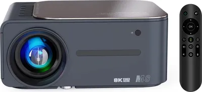 Zdjęcie produktu dla Projektor 8K HDR Ultra Clear 2.4G + 5G WiFi BT5.0 Korekcja Keystone Przenośny projektor Android 9 80-calowy duży ekran Inteligentne sterowanie głosowe AI do biura Kino domowe Telefon