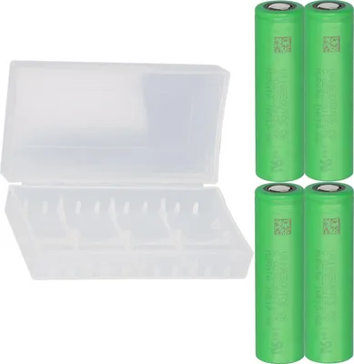 Produktbild von 4x Murata Akku US 18650 VTC6 3120mAh 30A Batterie + Boxen