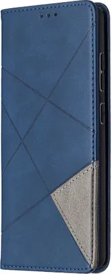 A blue flip case for a Samsung Galaxy S20 FE.