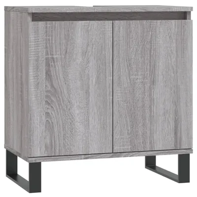 Image de vidaXL Armoire de salle de bain Gris Sonoma 58x33x60 cm Bois composite