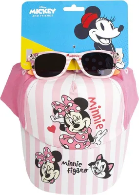 Produktbild von Disney Minnie Figaro Sonnenbrillen- und Baseballkappen-Set
