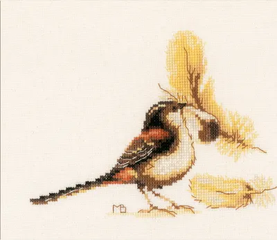 Zdjęcie produktu dla Zestaw do haftu krzyżykowego Lanarte "Zięba Marjolein Bastin", wzór liczony, 22x15cm