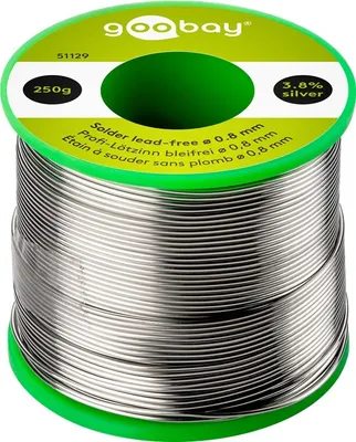 Produktbild von goobay Profi Lötzinn bleifrei 250 g Sn 93,8 %/Cu 0,7 % 0,8 mm