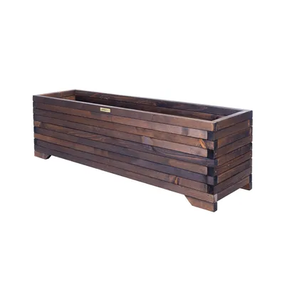 Obrázok produktu pre Greenspot Drevený Kvetináč - 120x35cm Palisander hnedý Tmavý