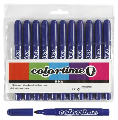 Immagine prodotto di Pennarelli jumbo blu scuro, 12 pezzi.