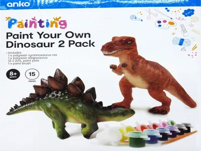 Zdjęcie produktu dla Playgo 2 dinozaury do pomalowania Tyrannosaurus Rex i Stegosaurus