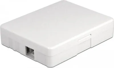 Produktbild von Delock LWL Anschlussdose zur Wandmontage für 2 x SC Simplex oder LC Duplex weiß