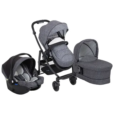 Produktbild von Graco Evo Trio, Betthimmel, Traditioneller Kinderwagen, Unisex, Faltbar, Grau