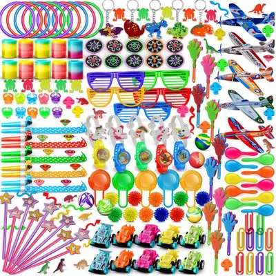 Partytüten-Spielzeug-Set, 200 Stück, bunt, für Kindergeburtstag