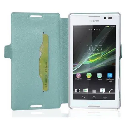 Zdjęcie produktu dla Etui ochronne Cadorabo do Sony Xperia C w kolorze niebieskim etui na telefon komórkowy etui na kartę etui na telefon komórkowy
