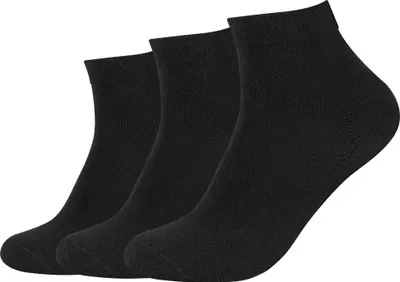 Produktbild von 3er Pack camano ca-Soft Quarter Socken Uni 0005 - black 35-38