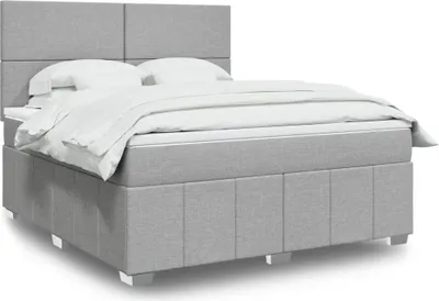 Produktbild von Maison Exclusive - Boxspringbett mit Matratze Hellgrau 180x200 cm Stoff