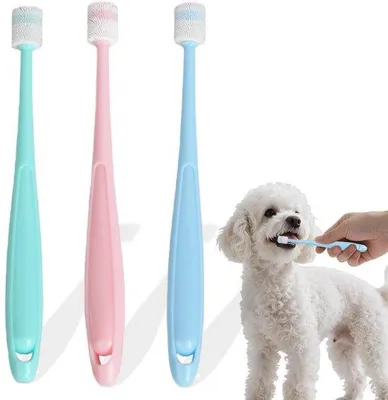 Immagine prodotto di Kit di igiene dentale riutilizzabili per cani e gatti con doppio sistema di pulizia
