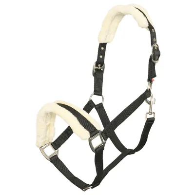 Immagine prodotto di Cavezze Imperial Riding IRHClassic nera con pelliccia bianca, taglia: Full