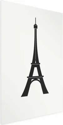 Produktbild von Posterpapier Poster - Eiffel Tower Simple Black-and-White Graphic 21x30 cm Abstrakt d-C-10023-ao-a