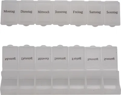 Produktbild von Pillenbox Pillendose Tablettenbox Medikamentenbox Pillen Box Dose 7 Tage Woche