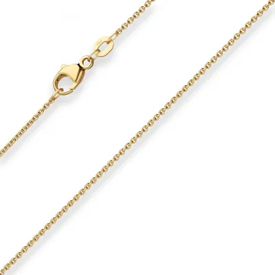 Produktbild von 1,1mm Rund-Ankerkette Goldkette Collier Halskette aus 333 Gold Gelbgold 30-34cm