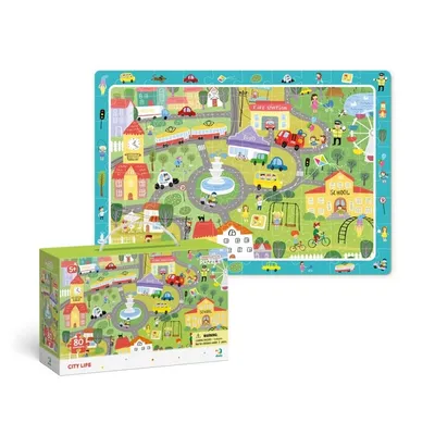 Obrázek produktu pro Puzzle s hledáním obrázků - Život ve městě 80 dílků