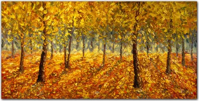 Produktbild von Coloray Bild aus Acryl 120 cm x 60 cm - Gehärtetes Acryl Acrylblock mit Bild Küche Wohnzimmer Wanddekoration Dekoration - Herbstlicher Wald