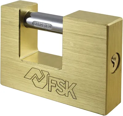 Productafbeelding van Vierkante Hangslot met 2 Sleutels 90 mm