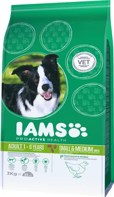 Produktbild von IAMS Proactive Health mit Huhn für kleine  und mittelgroße Hunde, 3kg