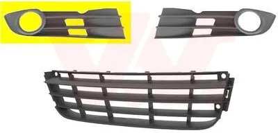 Produktbild von VAN WEZEL Lüftungsgitter Grill Stoßfänger für VW TOURAN (1T1, 1T2) mit Loch/Löchern für Nebellampen