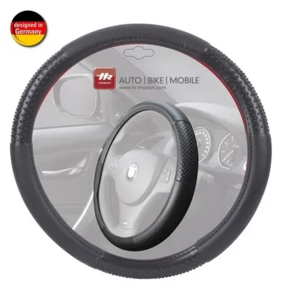 Produktbild von HR Kfz Lenkradbezug Softmassage in schwarz - für Lenkräder mit ca. Ø 38 cm