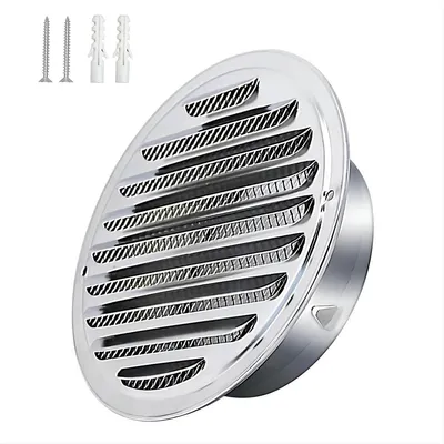 Image de Grille de ventilation ronde en acier inoxydable 200 mm