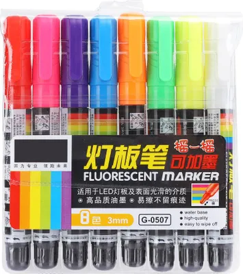 Immagine prodotto di Pennarello a gesso liquido, evidenziatore, fluorescente, cancellabile, pennarello colorato per lavagna