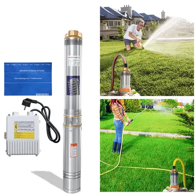 Immagine prodotto di Pompa per pozzi profondi Jopassy 4" Pompa per pozzi Pompa sommersa Pompa per acqua Pompa da giardino Acciaio inossidabile 20 metri 370 W  4000 L/h